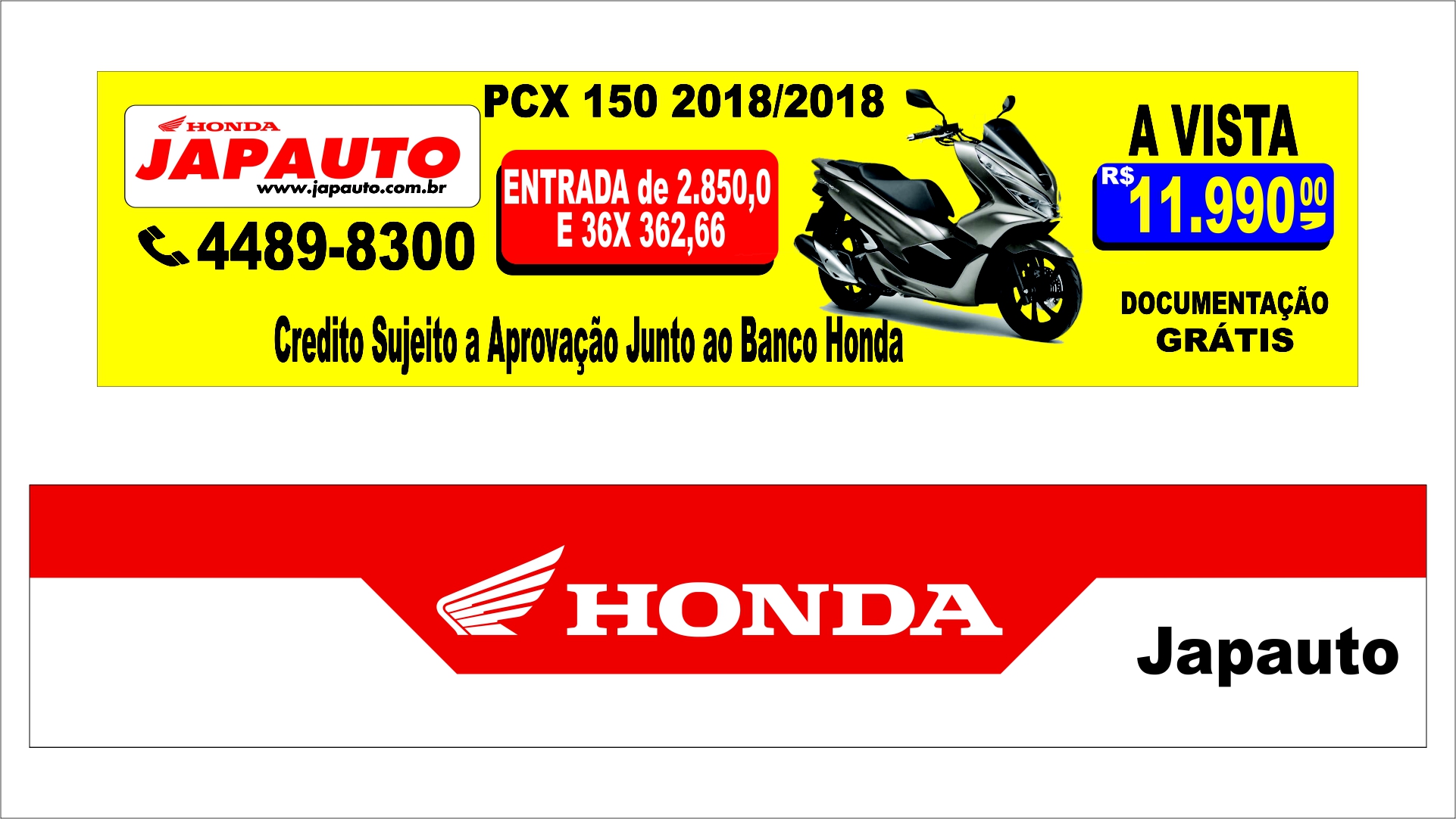 Fachada comercial com ACM e toldo