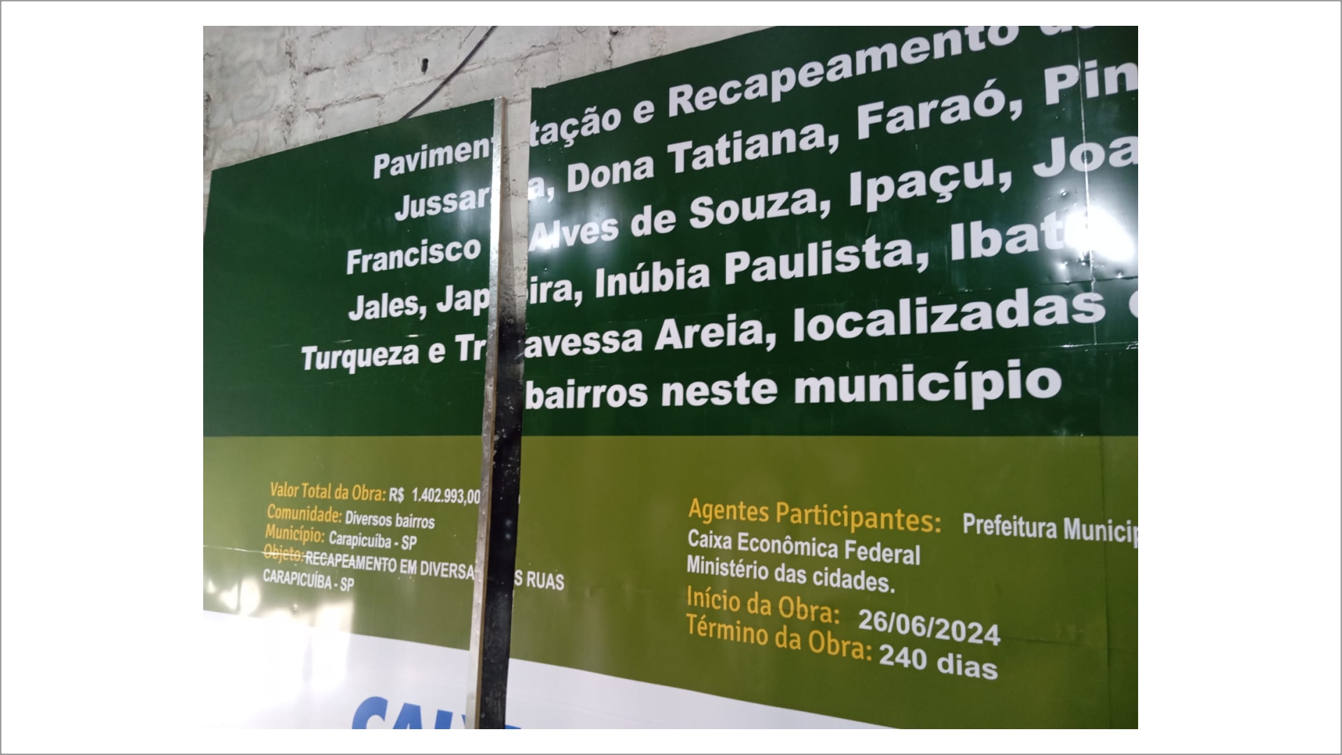 Totem de sinalização