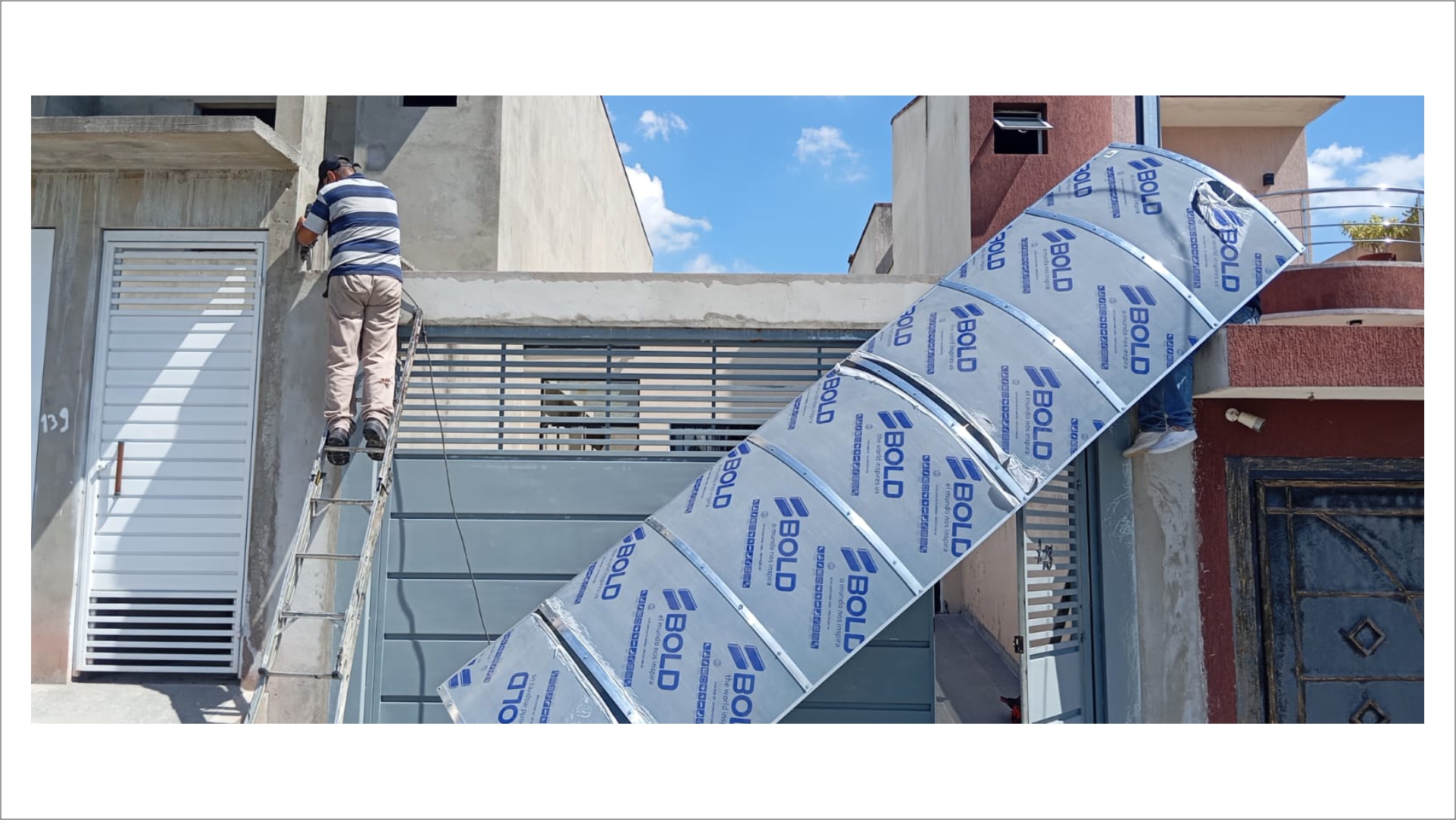 Toldo cortina em área gourmet