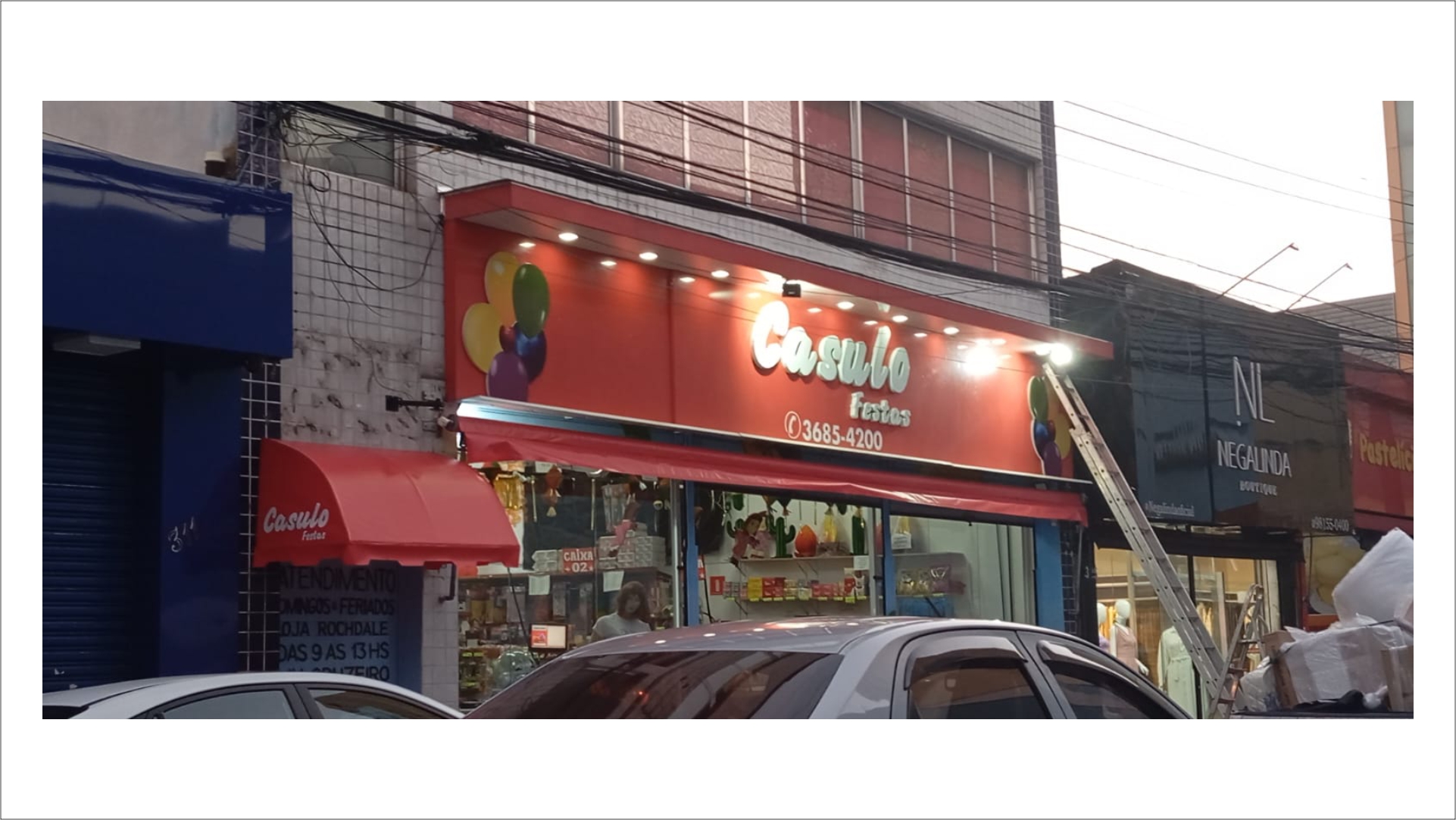 Toldo cortina em restaurante